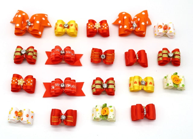 Small Dog Hair Bows Rubber Band