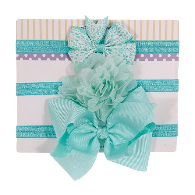 Floral Headband Chiffon Ribbon