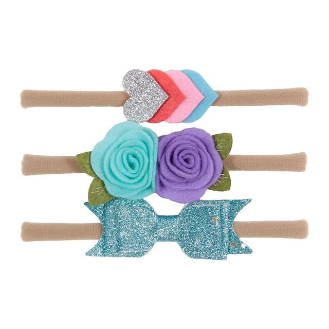 Floral Headband Chiffon Ribbon
