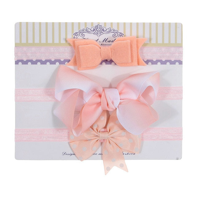 Sequin Felt Bow Lotus Flower Elastic Headbands
