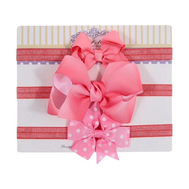 Sequin Felt Bow Lotus Flower Elastic Headbands
