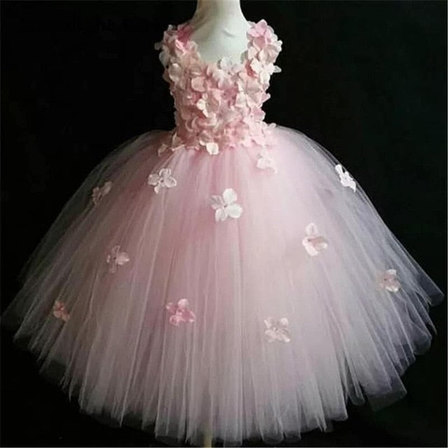 Princess Flowers Petal girl wedding dress