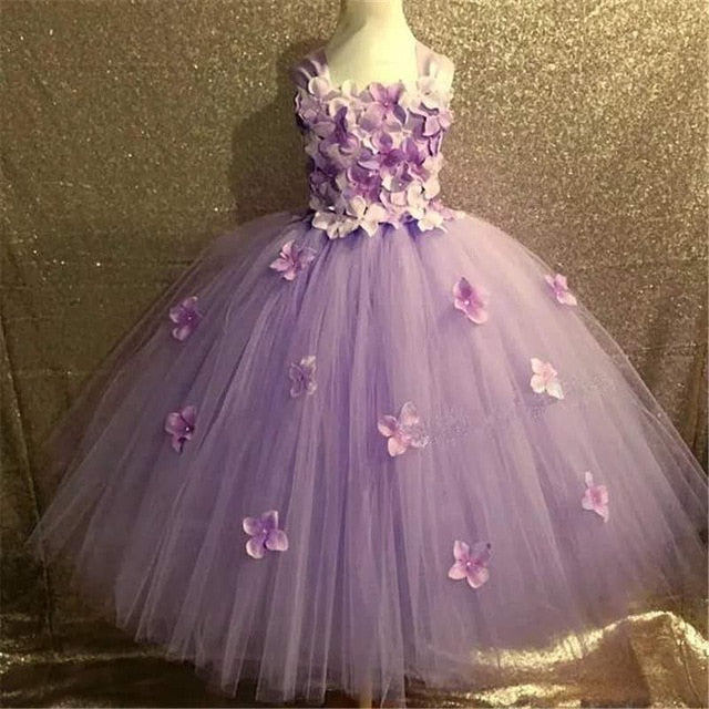 Princess Flowers Petal girl wedding dress