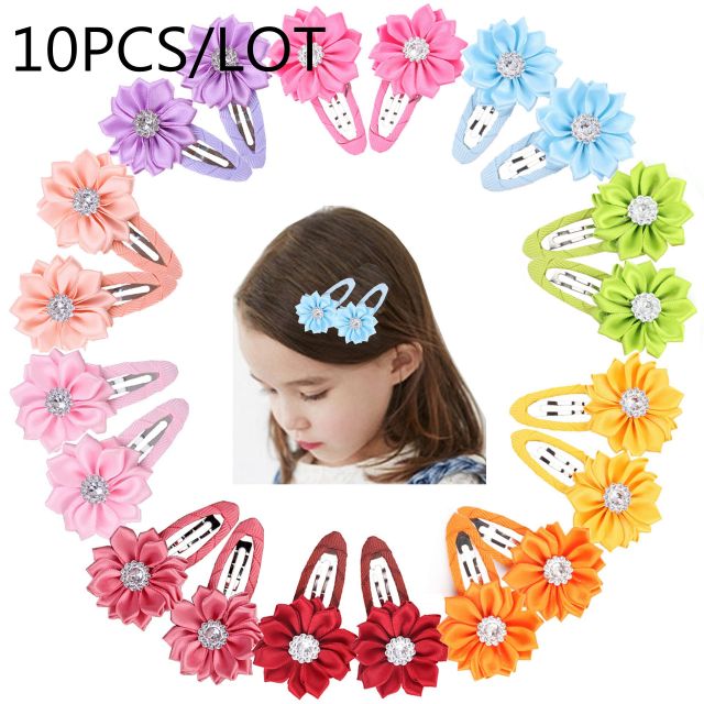 Mini Chiffon Flowers Hair Clips
