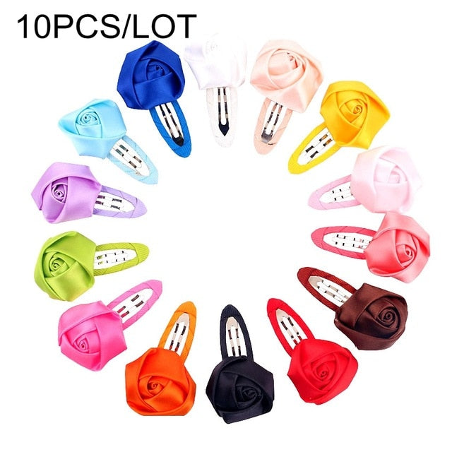 Mini Chiffon Flowers Hair Clips