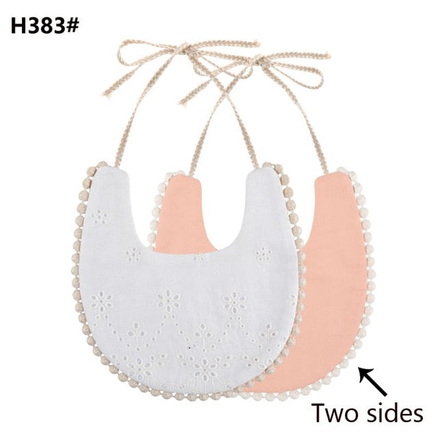 Baby Cotton Embroidery Double Side Bibs