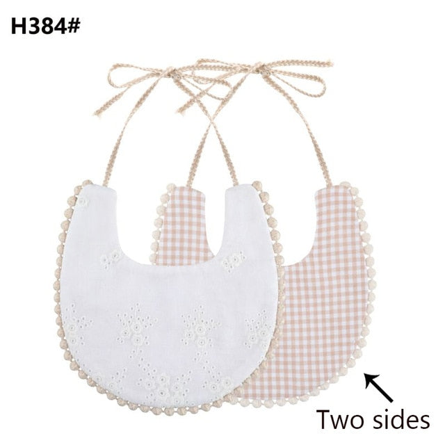 Baby Cotton Embroidery Double Side Bibs