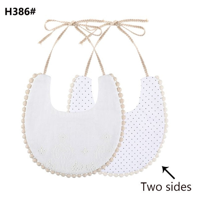 Baby Cotton Embroidery Double Side Bibs
