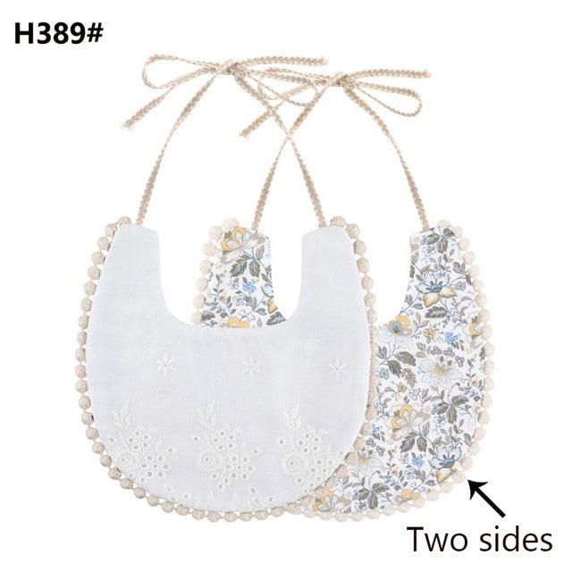 Baby Cotton Embroidery Double Side Bibs