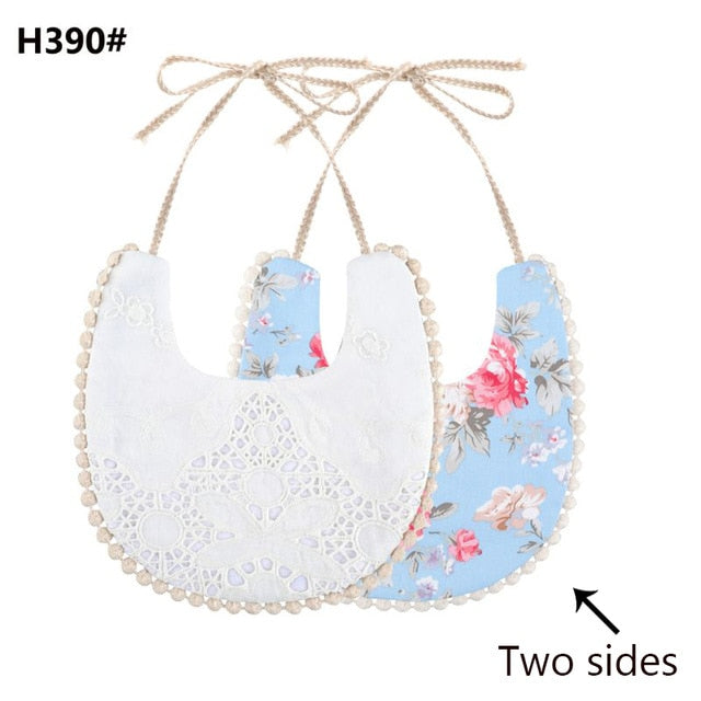 Baby Cotton Embroidery Double Side Bibs