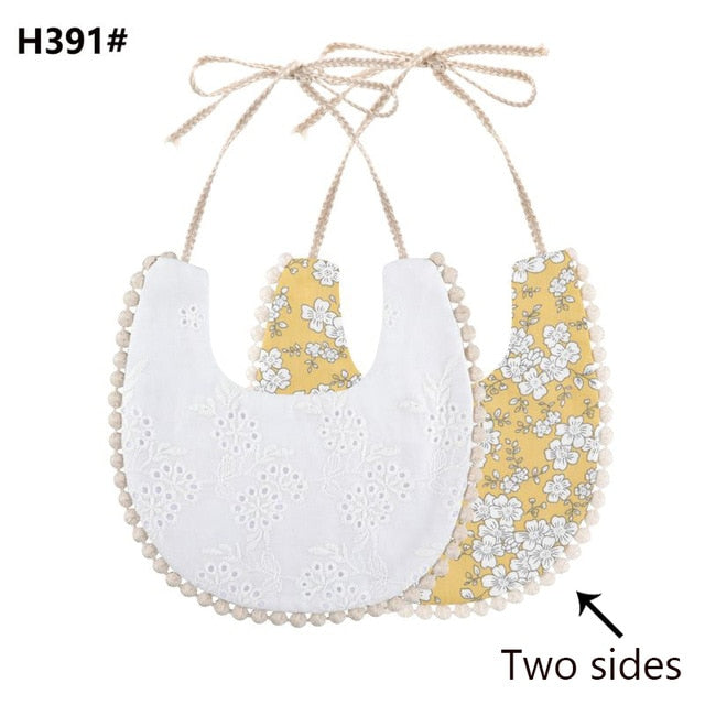 Baby Cotton Embroidery Double Side Bibs
