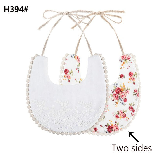 Baby Cotton Embroidery Double Side Bibs