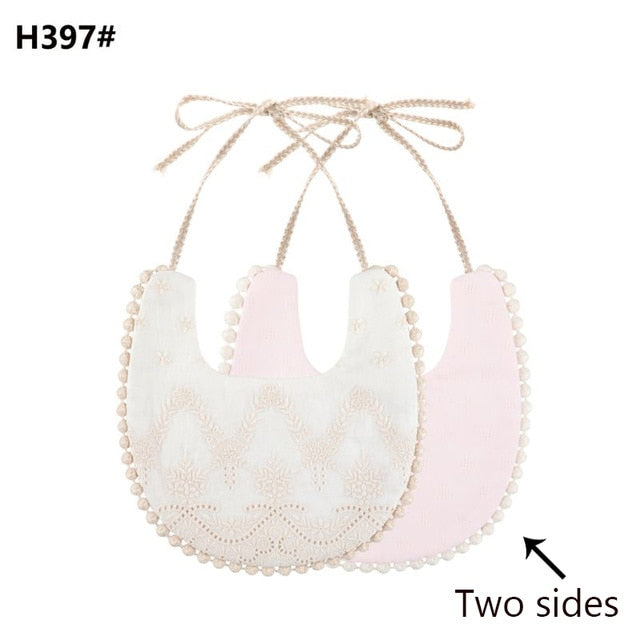Baby Cotton Embroidery Double Side Bibs