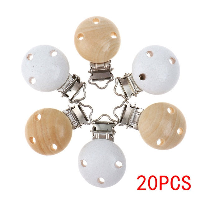 Baby Pacifier Clips Wood