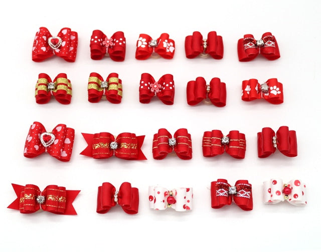 Small Dog Hair Bows Rubber Band