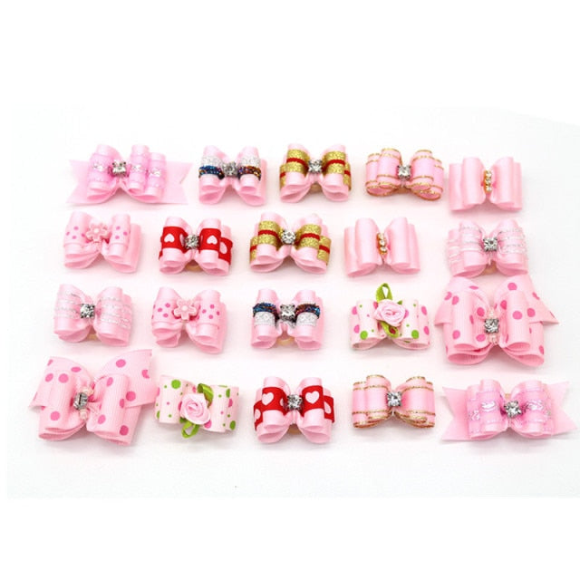 Small Dog Hair Bows Rubber Band