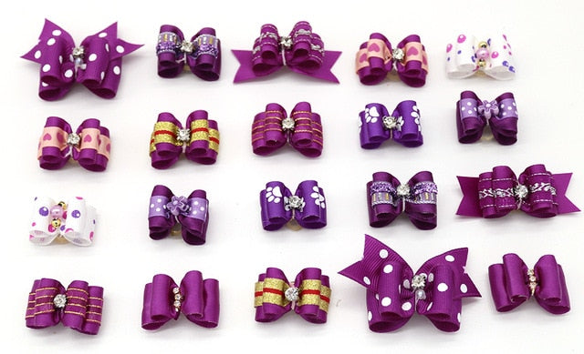 Small Dog Hair Bows Rubber Band