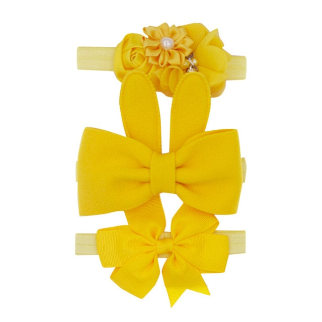 Floral Headband Chiffon Ribbon