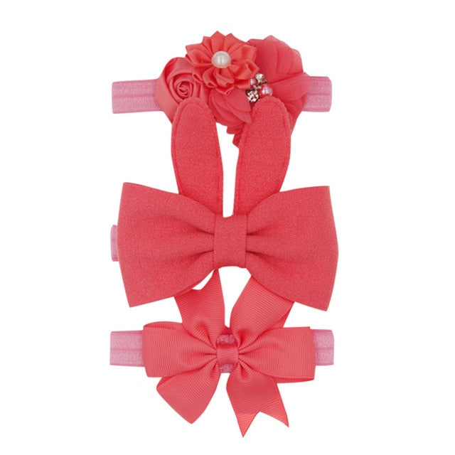 Floral Headband Chiffon Ribbon