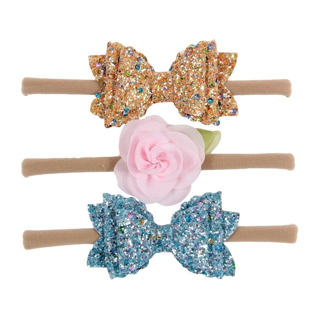 Floral Headband Chiffon Ribbon