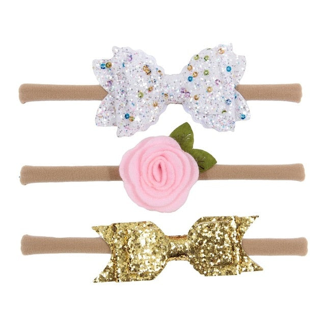 Floral Headband Chiffon Ribbon