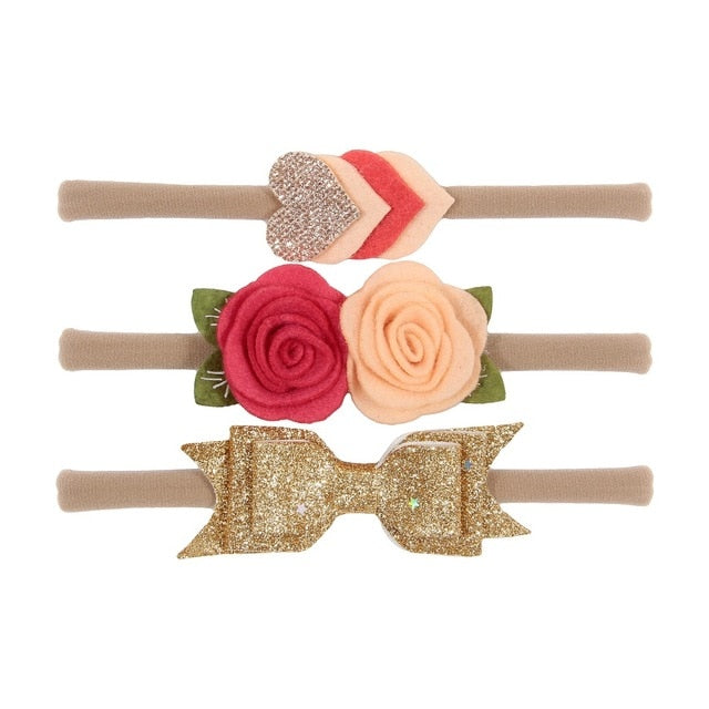 Floral Headband Chiffon Ribbon