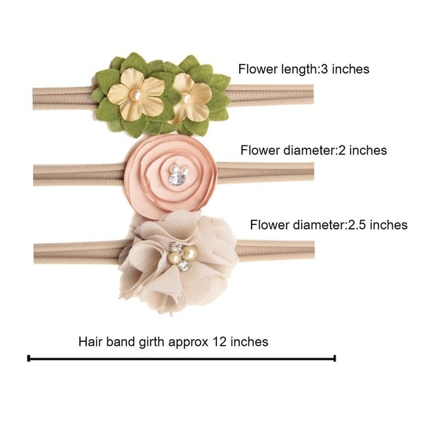 Floral Headband Chiffon Ribbon