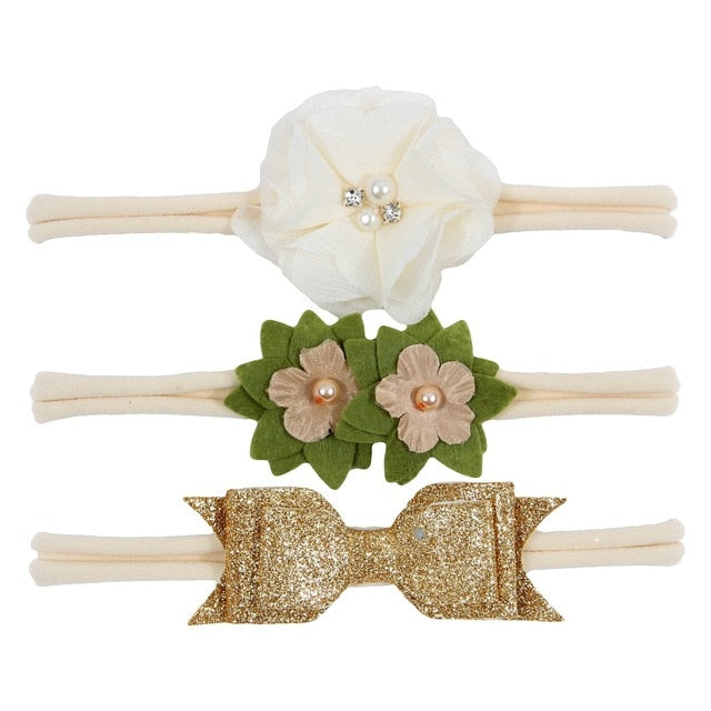 Floral Headband Chiffon Ribbon