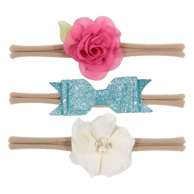 Floral Headband Chiffon Ribbon