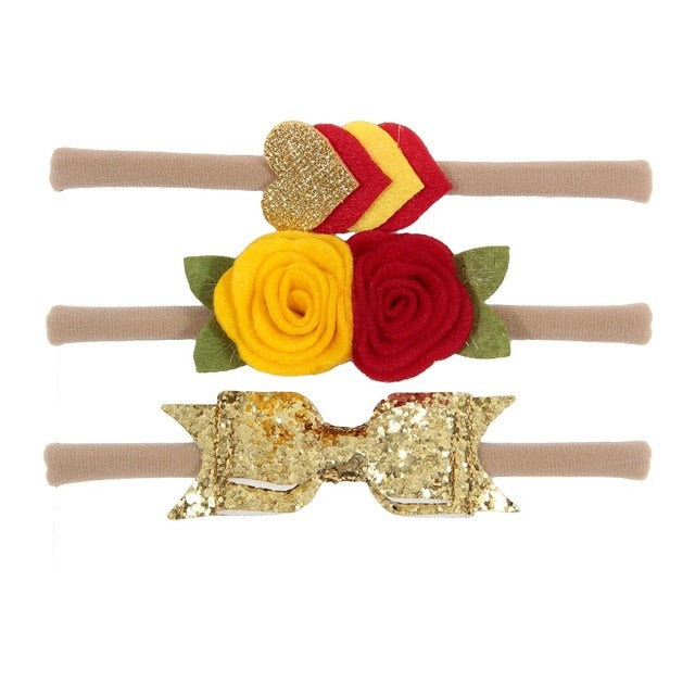 Floral Headband Chiffon Ribbon
