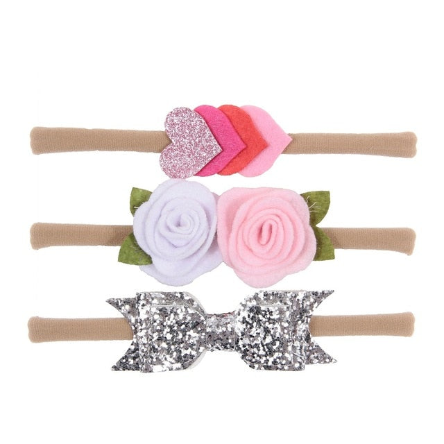 Floral Headband Chiffon Ribbon