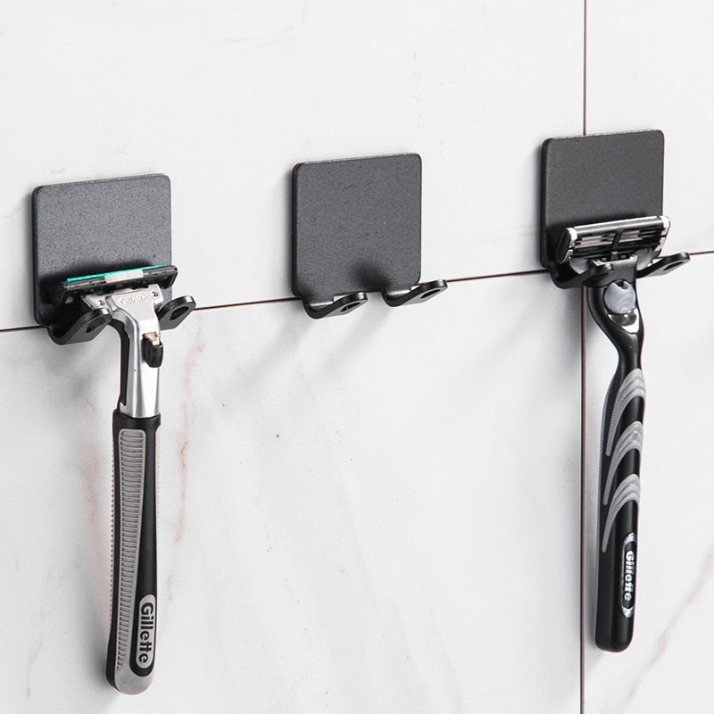 Punch Free Razor Holder Storage Hook