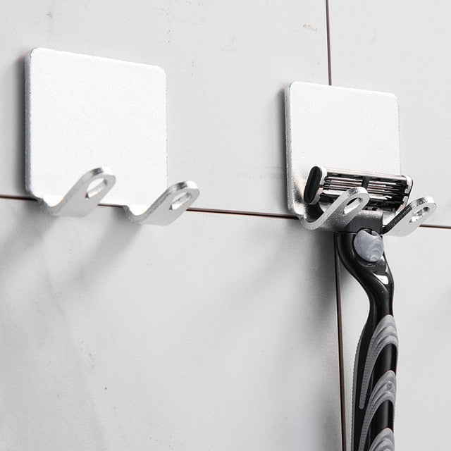 Punch Free Razor Holder Storage Hook