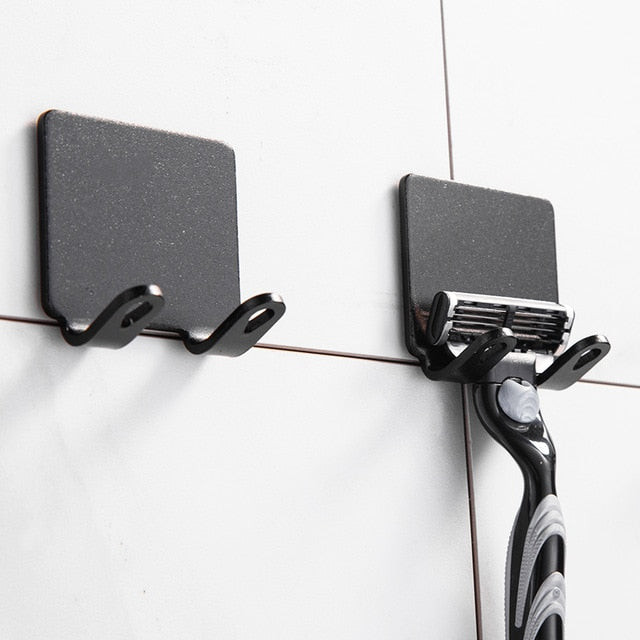 Punch Free Razor Holder Storage Hook