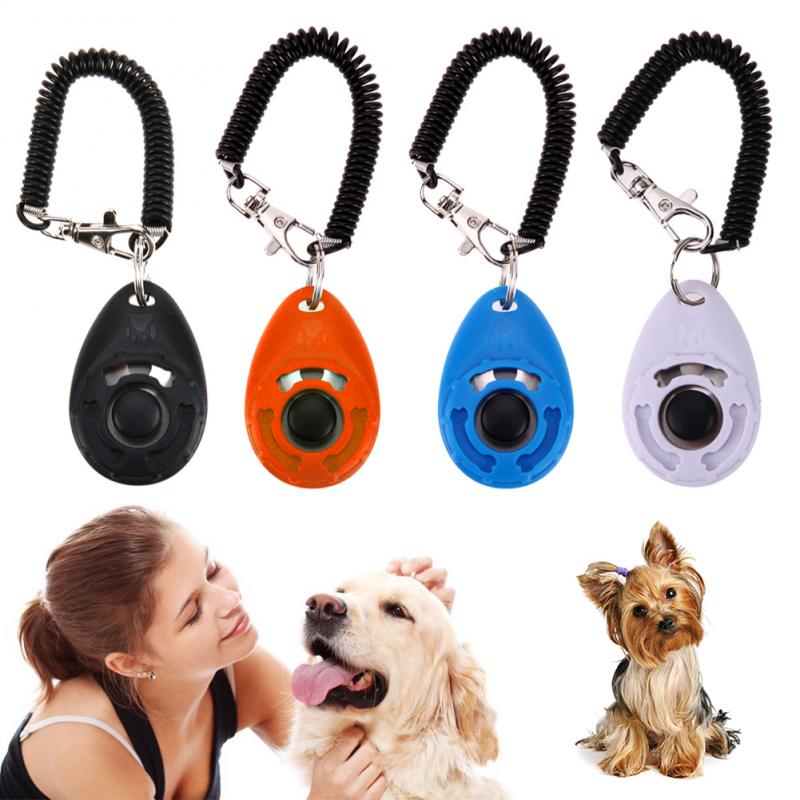 Dog Clicker Adjustable Sound Plastic Key Chain