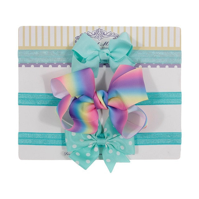 Sequin Felt Bow Lotus Flower Elastic Headbands