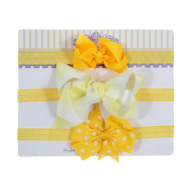 Sequin Felt Bow Lotus Flower Elastic Headbands
