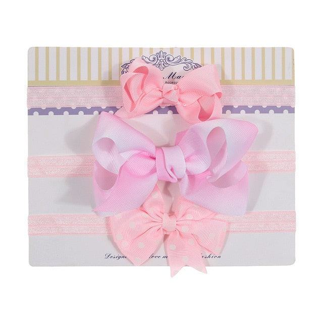 Sequin Felt Bow Lotus Flower Elastic Headbands