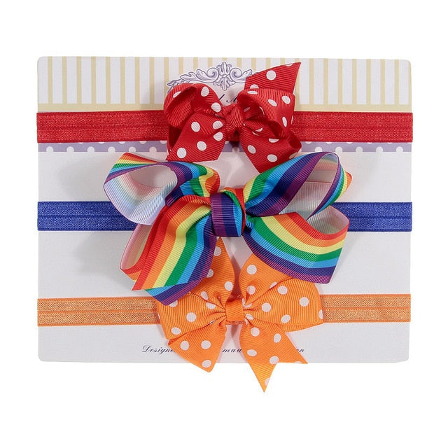Sequin Felt Bow Lotus Flower Elastic Headbands