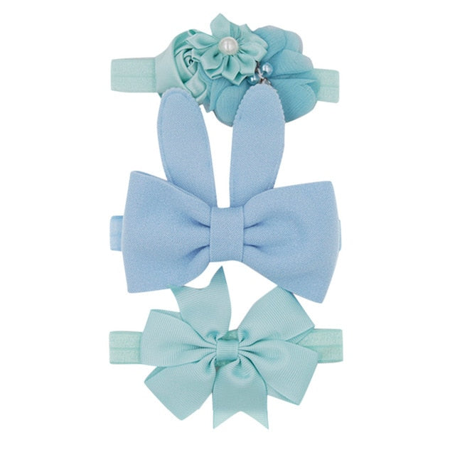 Sequin Felt Bow Lotus Flower Elastic Headbands