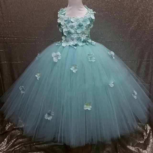Princess Flowers Petal girl wedding dress