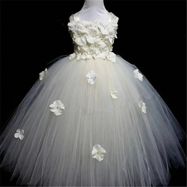 Princess Flowers Petal girl wedding dress