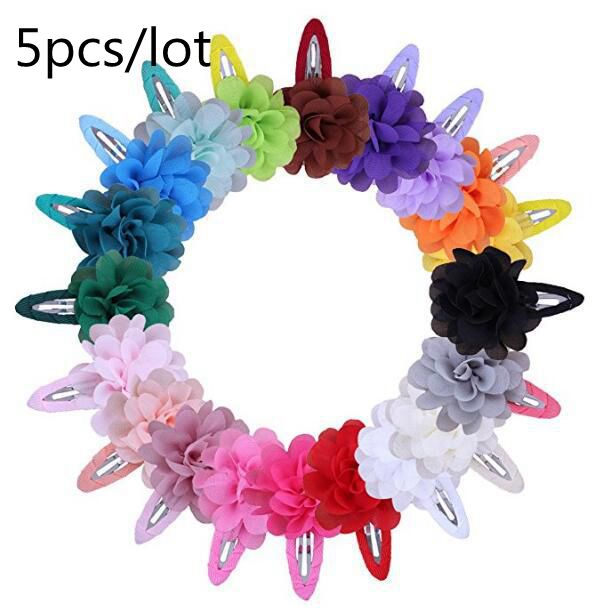 Mini Chiffon Flowers Hair Clips