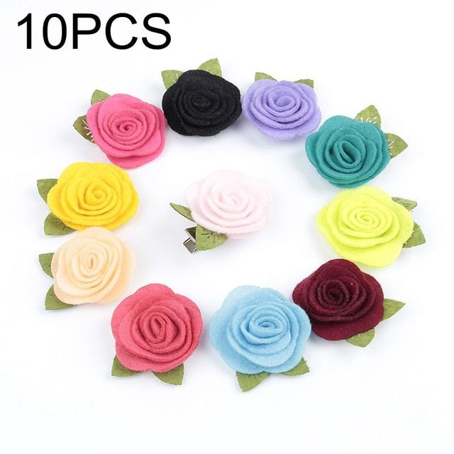 Mini Chiffon Flowers Hair Clips