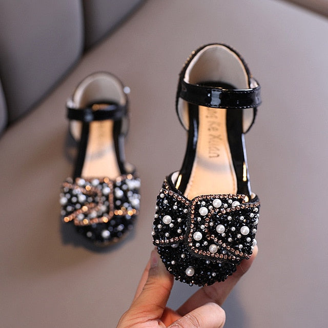 Pearl Rhinestones Shining Kids Princess Shoes