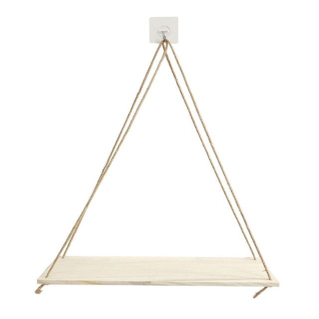 Premium Wood Swing Hanging Rope Wall