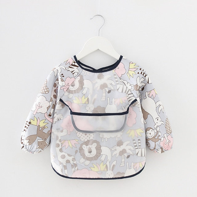 Baby Bib Waterproof Apron Long Sleeve Art Smock