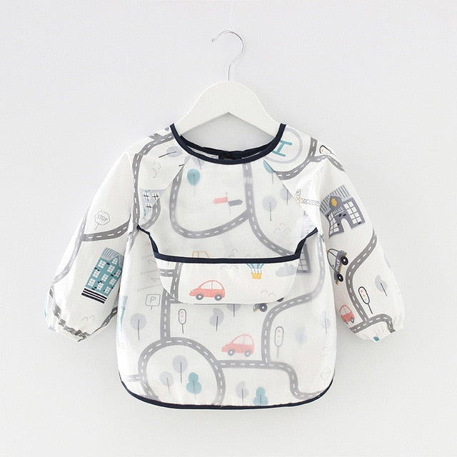 Baby Bib Waterproof Apron Long Sleeve Art Smock
