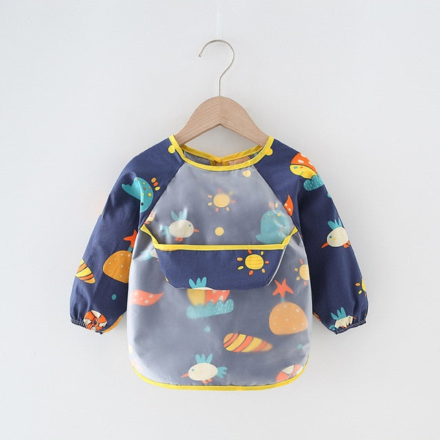 Baby Bib Waterproof Apron Long Sleeve Art Smock