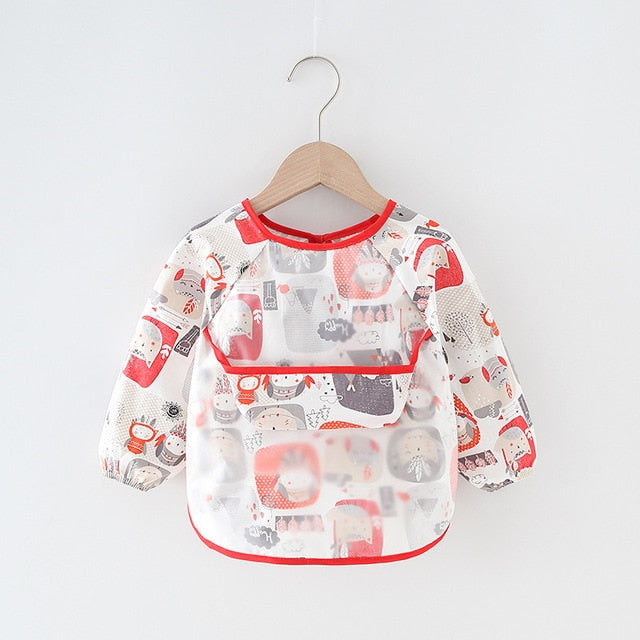 Baby Bib Waterproof Apron Long Sleeve Art Smock